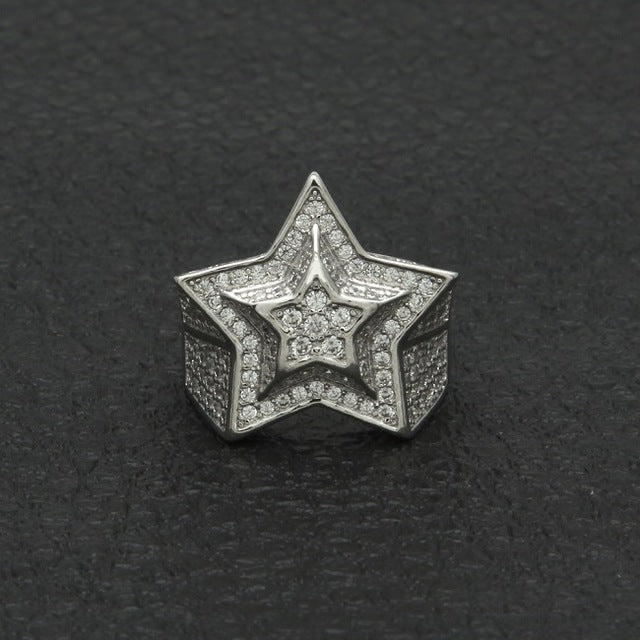 18K Gold Diamond Star Ring - Drip Culture Jewelry