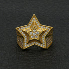 18K Gold Diamond Star Ring - Drip Culture Jewelry