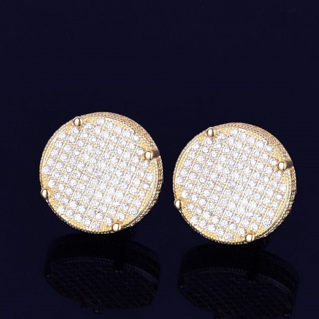18k Gold Diamond Stud Earrings - Drip Culture Jewelry