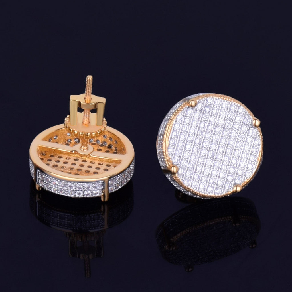 18k Gold Diamond Stud Earrings - Drip Culture Jewelry