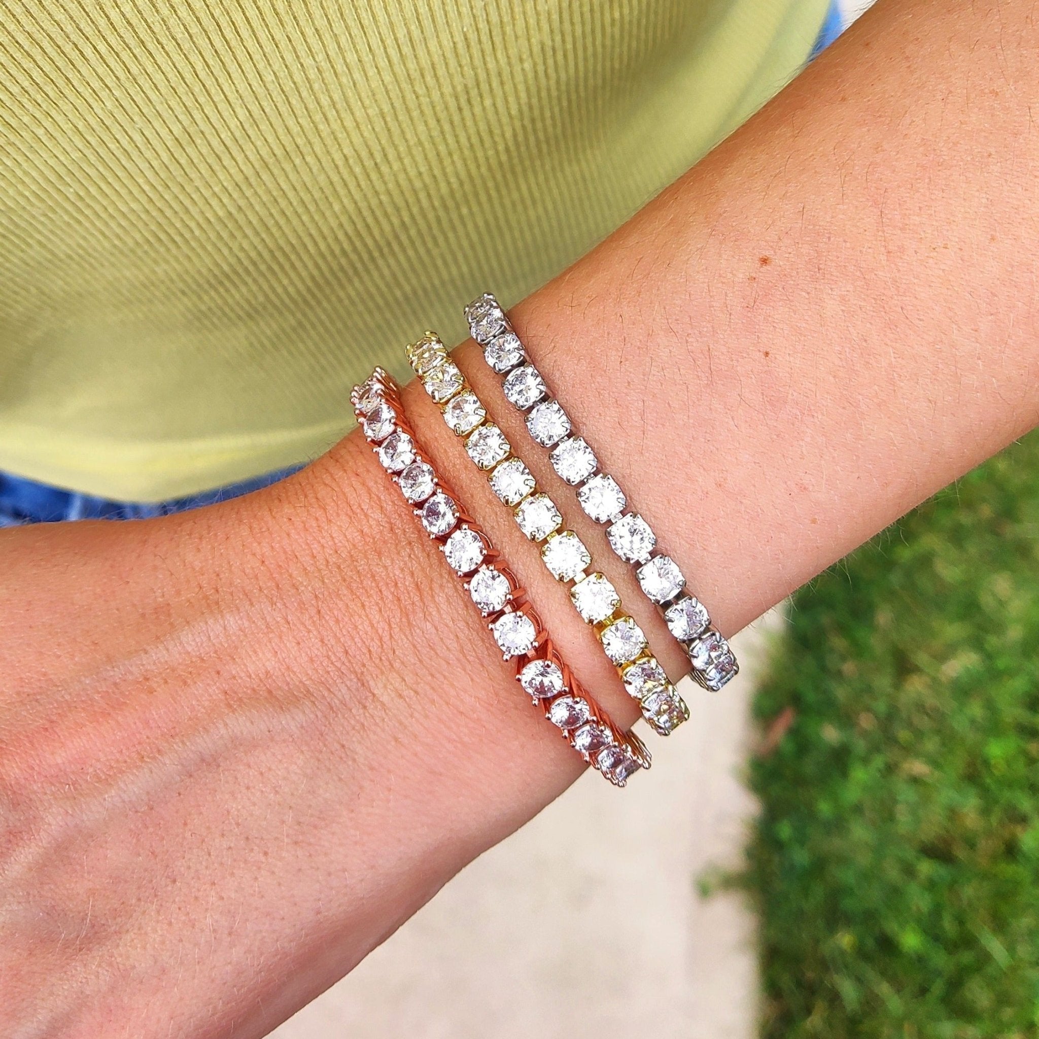 18K Gold Diamond Tennis Bracelet - Drip Culture Jewelry