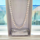 18K Gold Diamond Tennis Chain Bracelet Set ( 2 Pieces ) - Drip Culture Jewelry