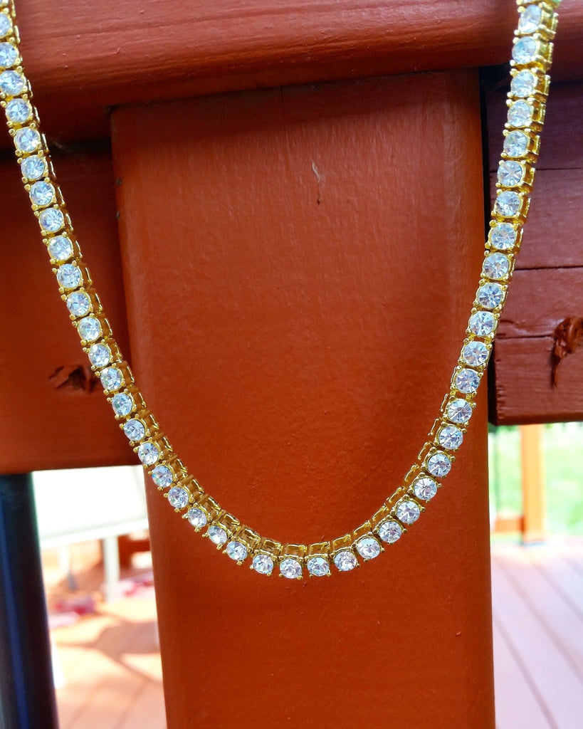 18K Gold Diamond Tennis Chain Bracelet Set ( 2 Pieces ) - Drip Culture Jewelry