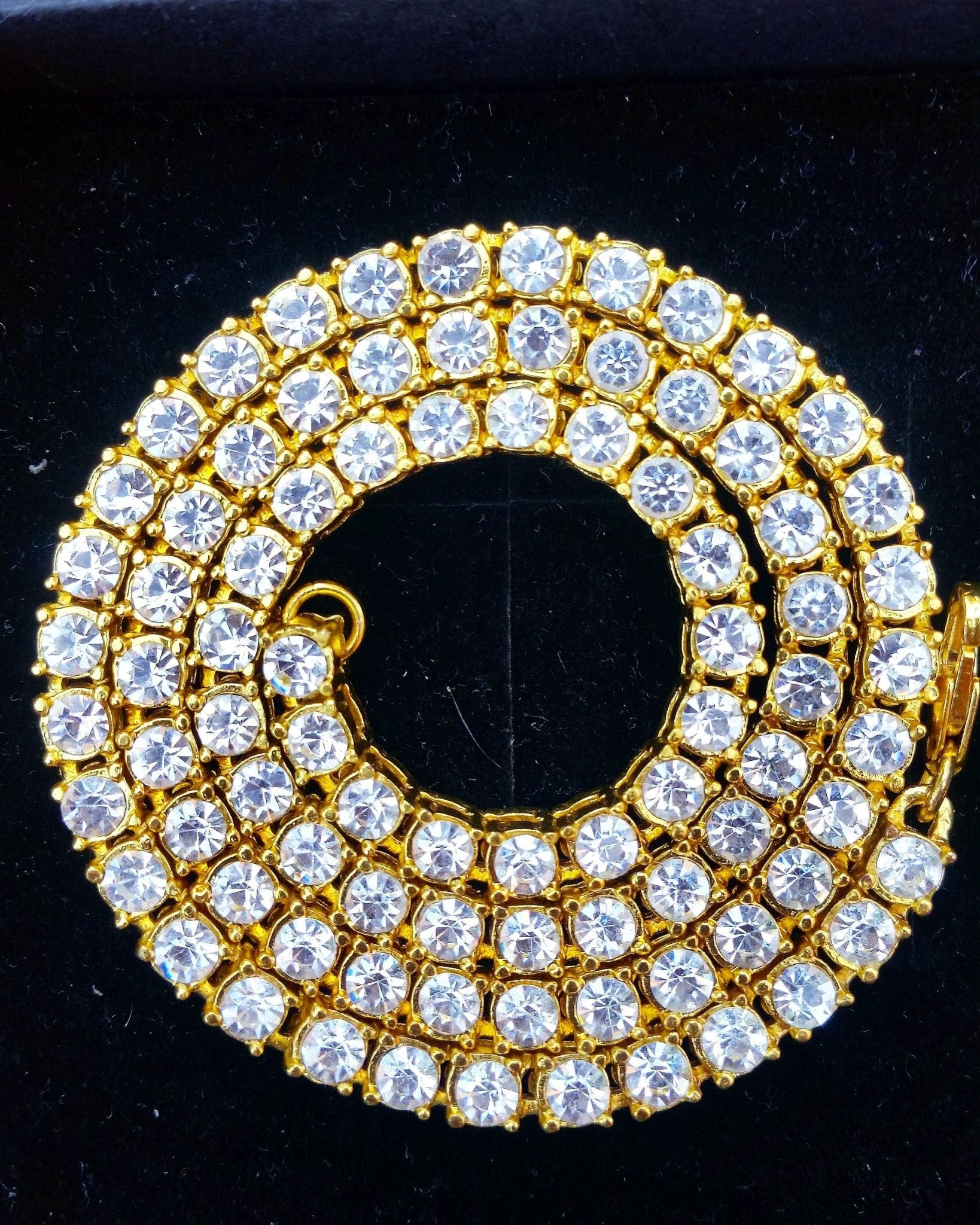 18K Gold Diamond Tennis Chain Bracelet Set ( 2 Pieces ) - Drip Culture Jewelry