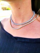 18k Gold Diamond Tennis Necklace - Drip Culture Jewelry