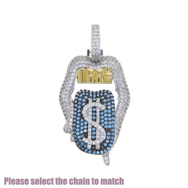 18K Gold Diamond Tongue - Drip Culture Jewelry