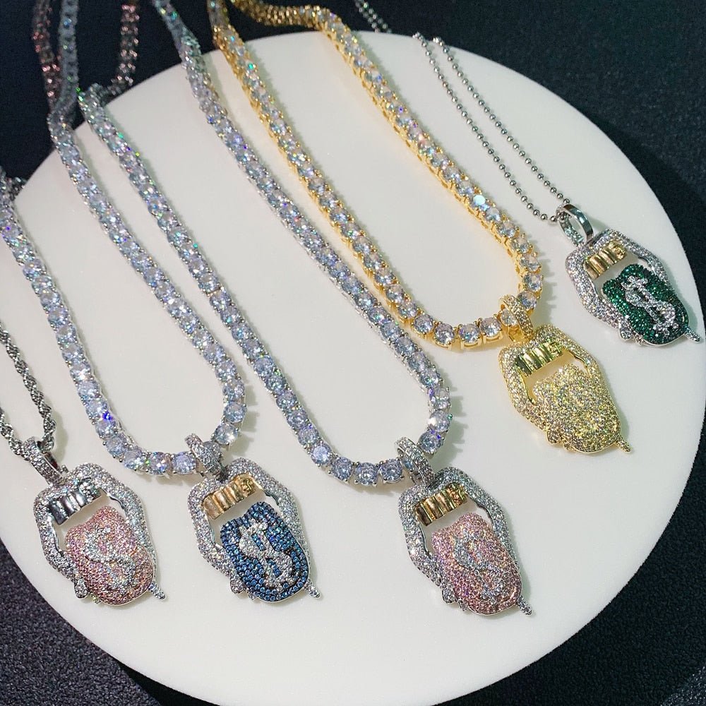 18K Gold Diamond Tongue - Drip Culture Jewelry