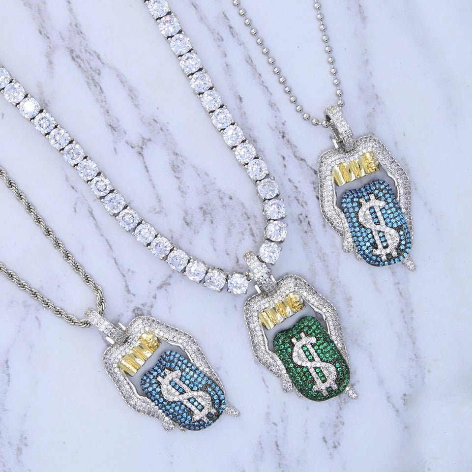 18K Gold Diamond Tongue - Drip Culture Jewelry