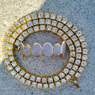 18K Gold Diamond Vampire Grillz - Drip Culture Jewelry