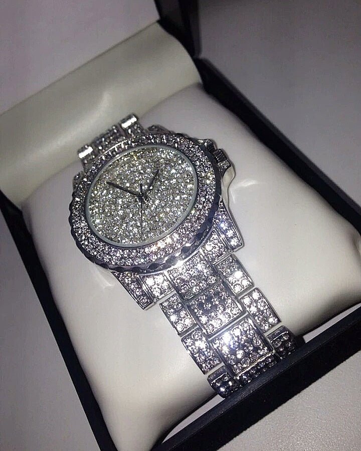 18K Gold Frozen Watch - Drip Culture Jewelry