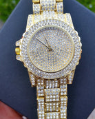 18K Gold Frozen Watch - Drip Culture Jewelry