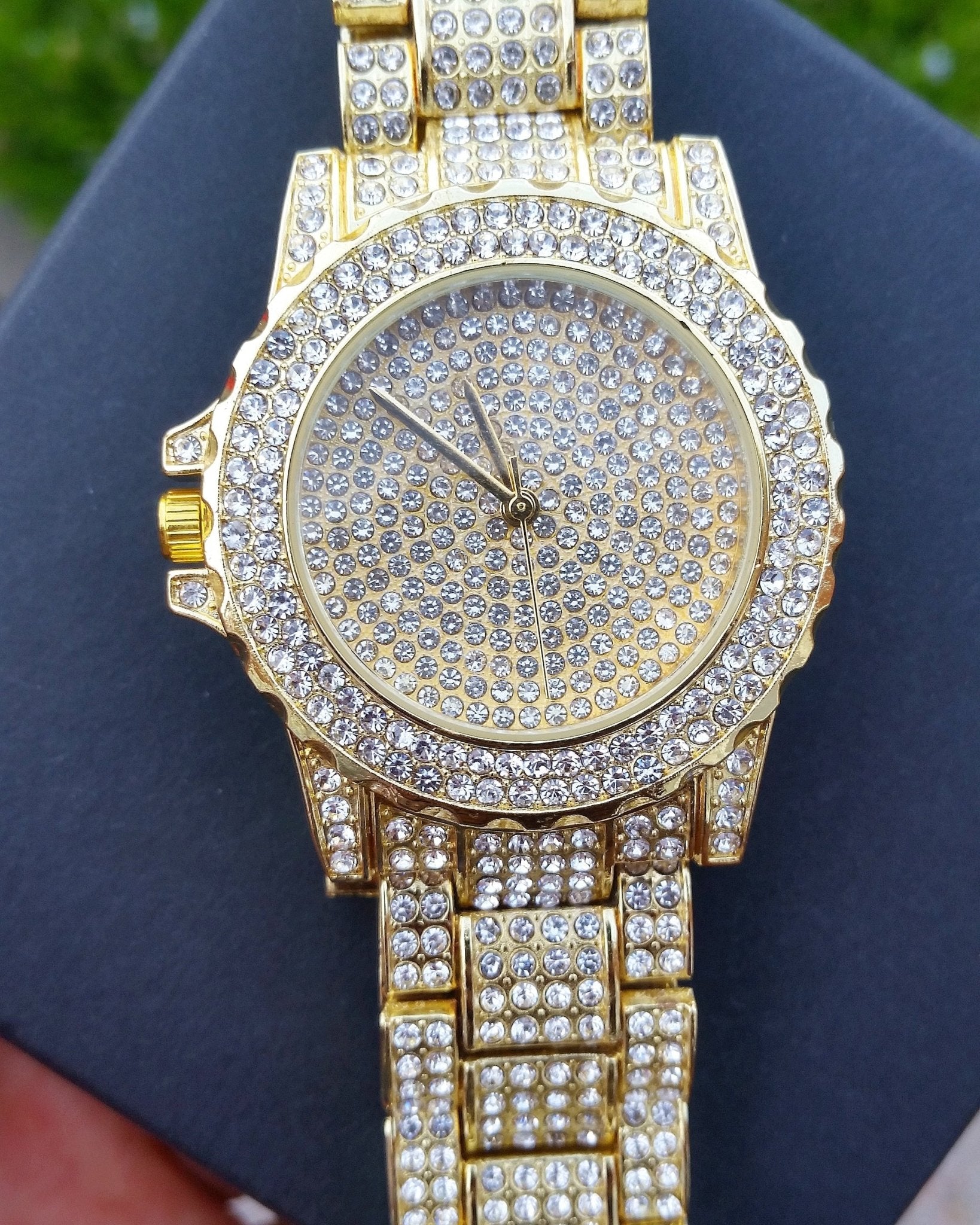 18K Gold Frozen Watch - Drip Culture Jewelry