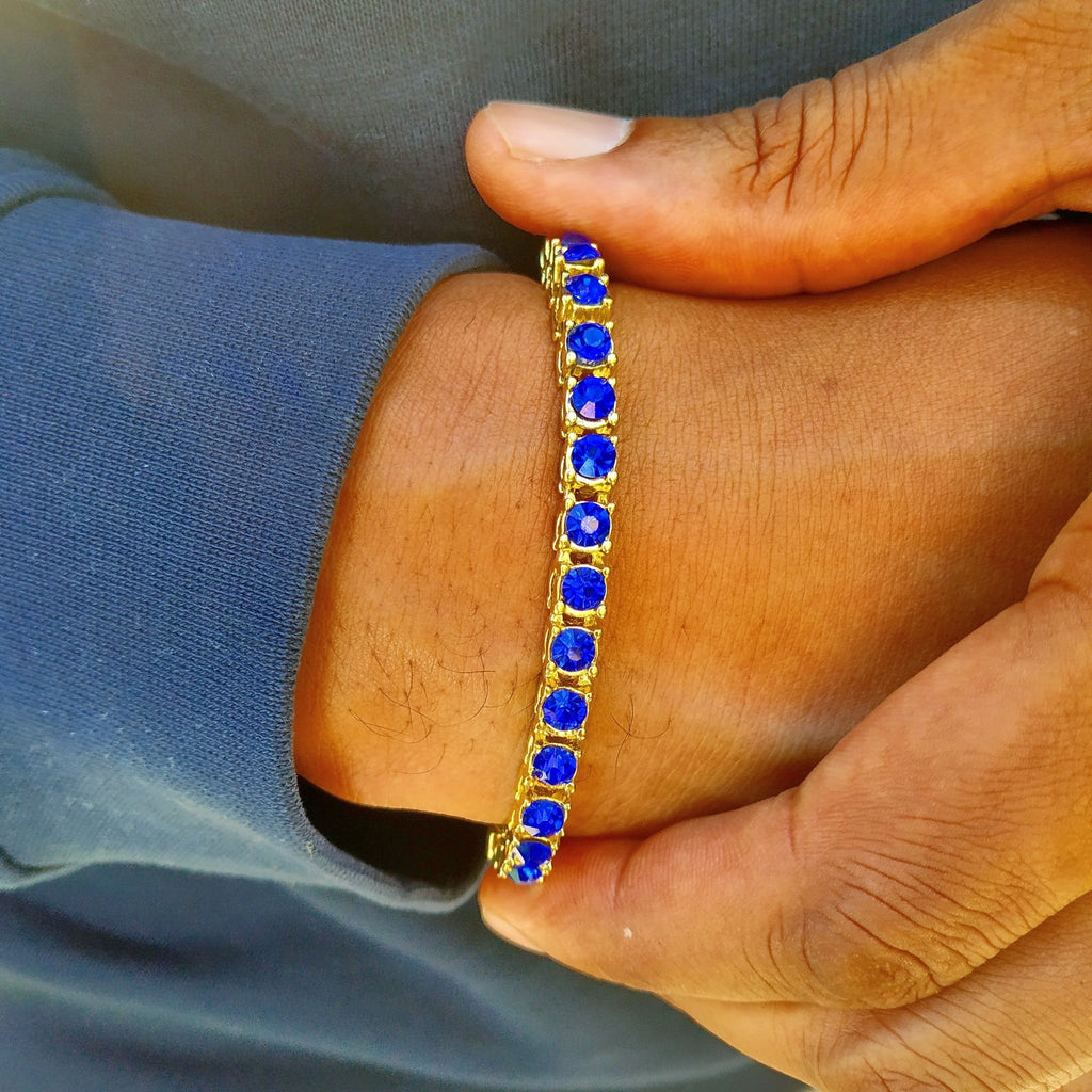 18K Gold Gemstone Tennis Bracelet - Drip Culture Jewelry