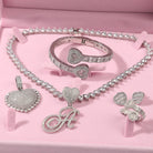 18k Gold Heart Jewelry Set (6 Pieces) - Drip Culture Jewelry