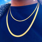 18k Gold Herringbone Chain - Drip Culture Jewelry