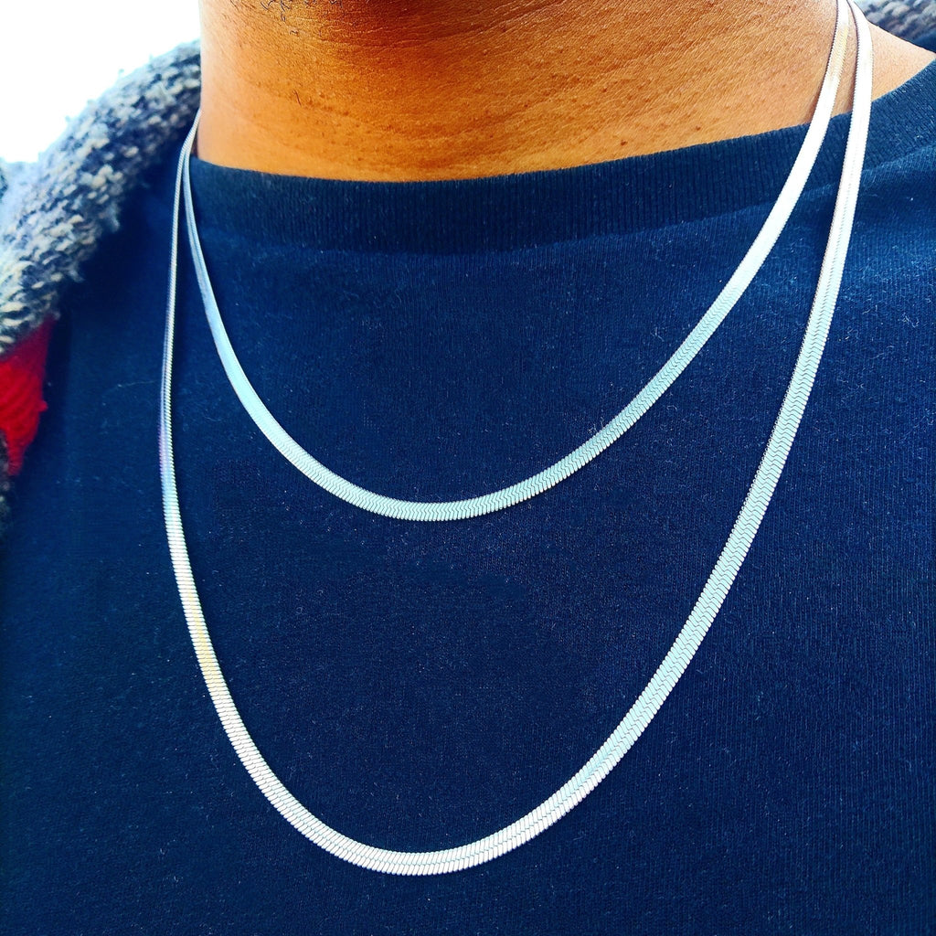 18k Gold Herringbone Chain - Drip Culture Jewelry