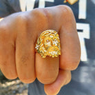 18K Gold Jesus Ring - Drip Culture Jewelry