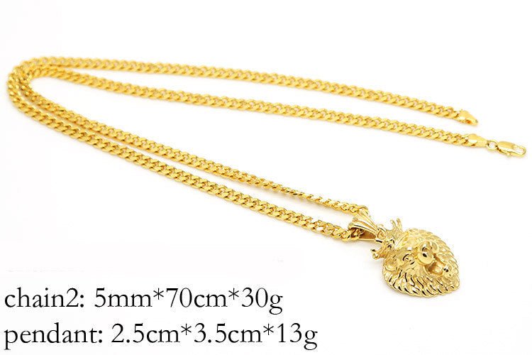18k Gold King of the jungle pendants - Drip Culture Jewelry