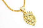 18k Gold King of the jungle pendants - Drip Culture Jewelry