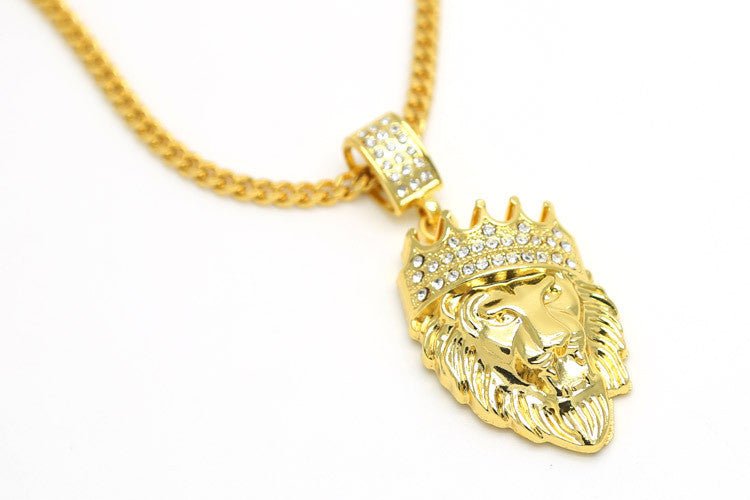 18k Gold King of the jungle pendants - Drip Culture Jewelry