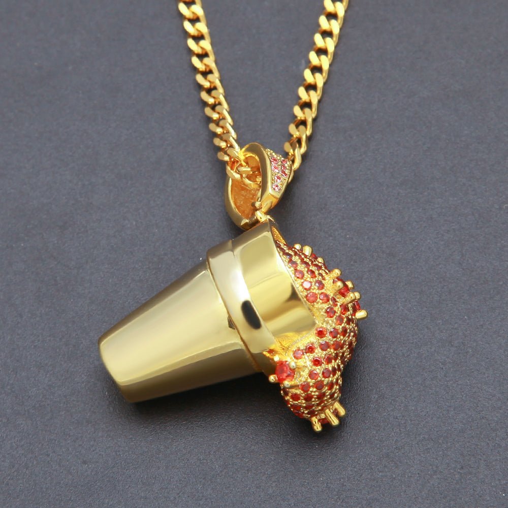 18K Gold Lean Pendant - Drip Culture Jewelry