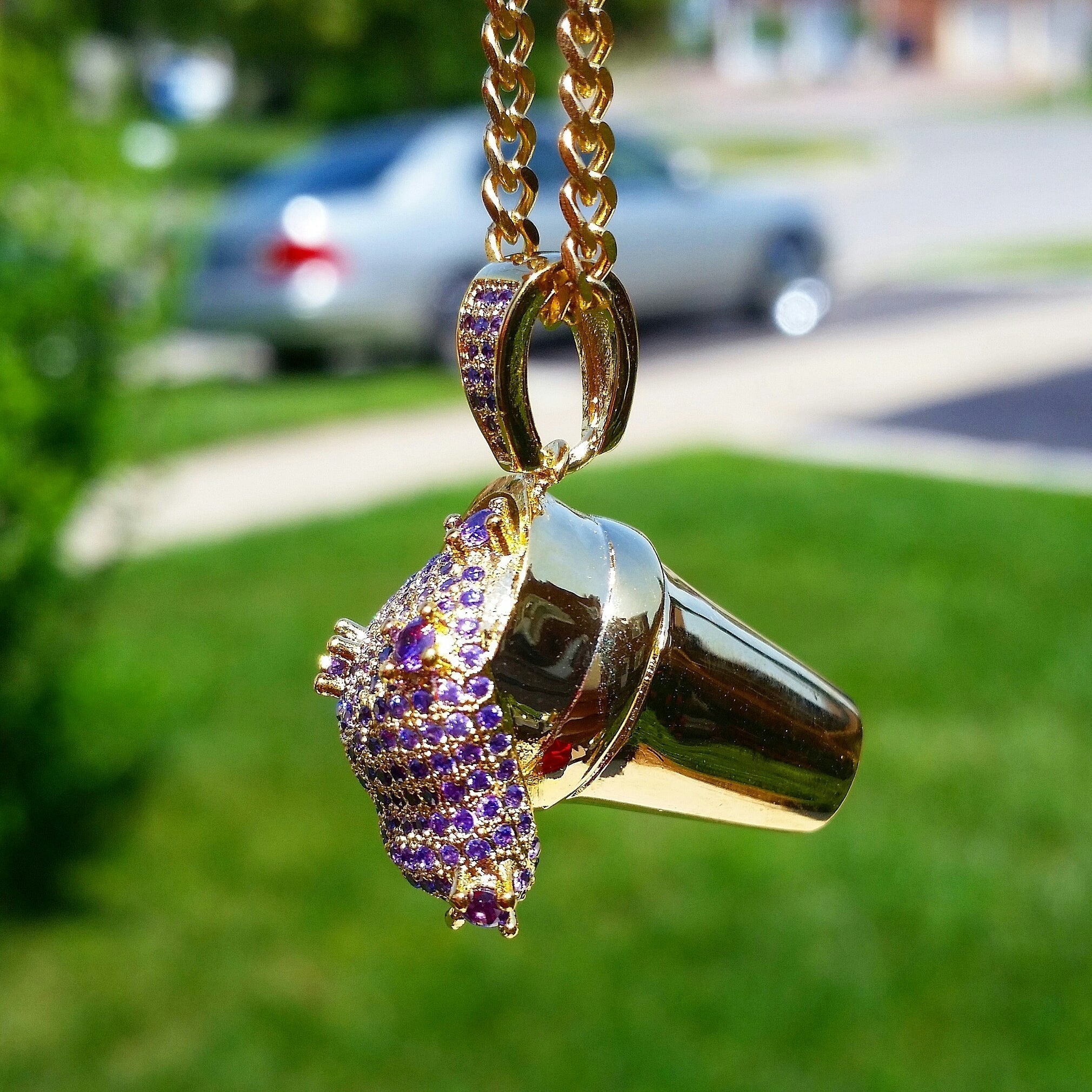 18K Gold Lean Pendant - Drip Culture Jewelry