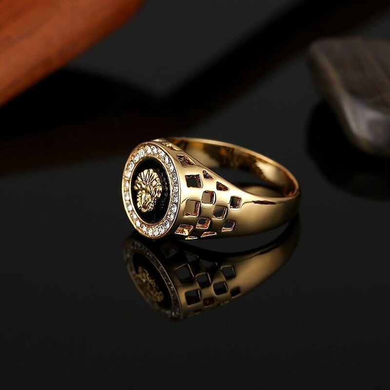 18K Gold Medusa Ring - Drip Culture Jewelry