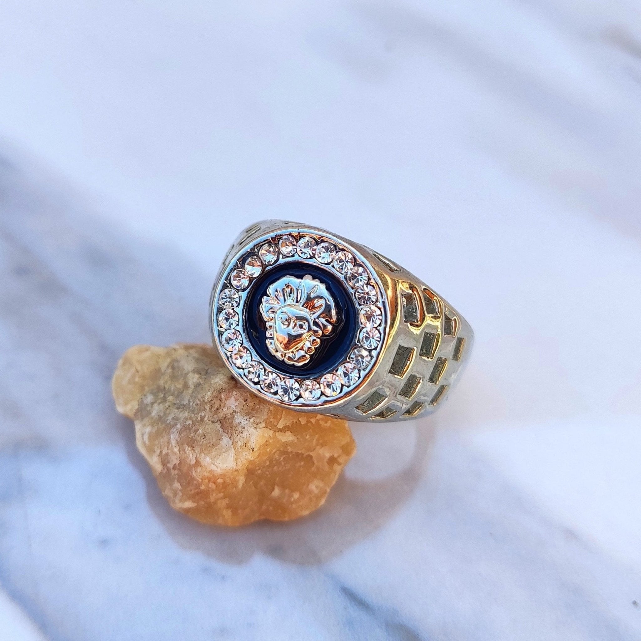 18K Gold Medusa Ring - Drip Culture Jewelry