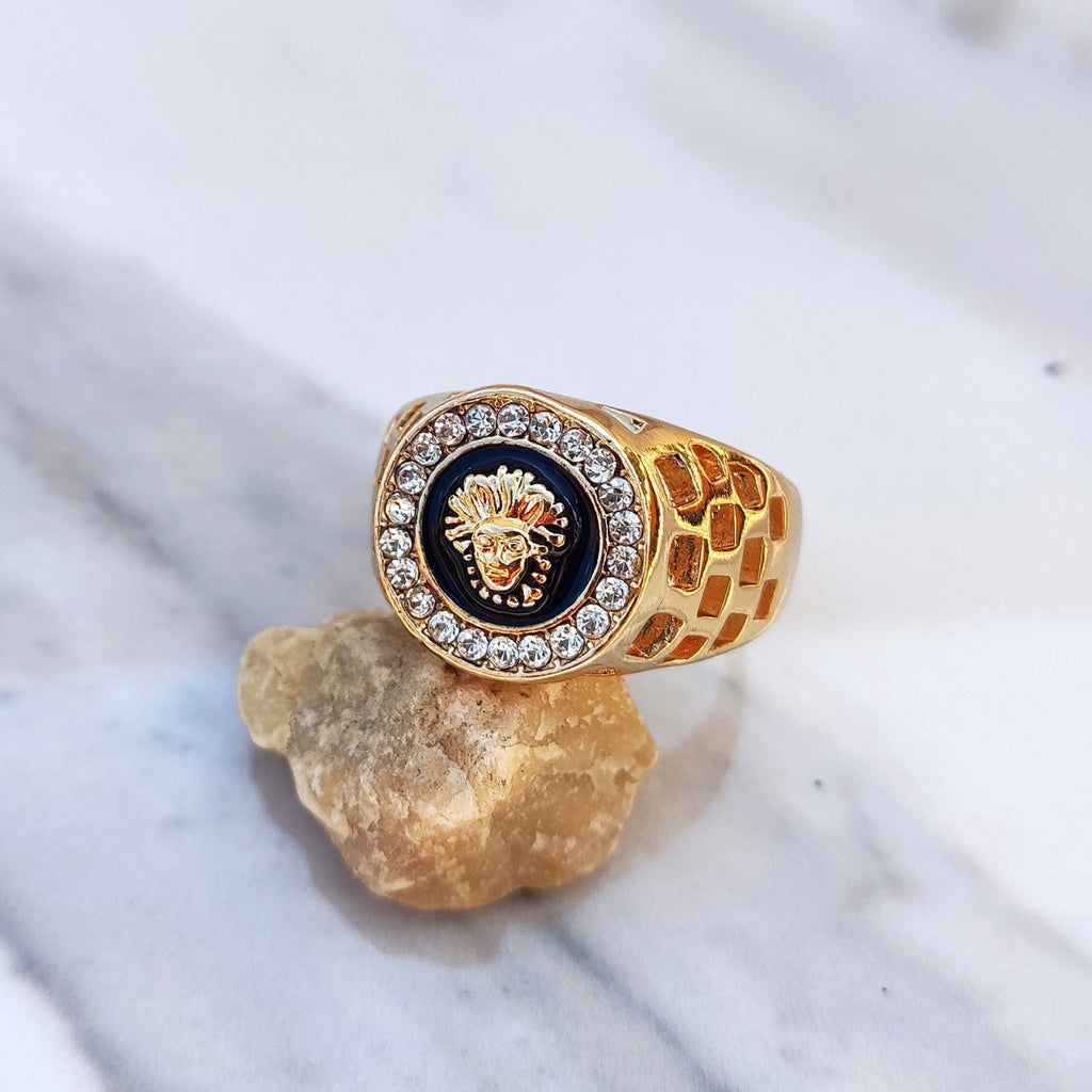 18K Gold Medusa Ring - Drip Culture Jewelry