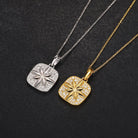 18k Gold Moissanite Diamond Compass Pendant - Drip Culture Jewelry