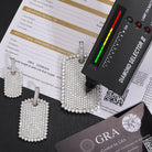 18k Gold Moissanite Diamond Dog Tag Pendant - Drip Culture Jewelry