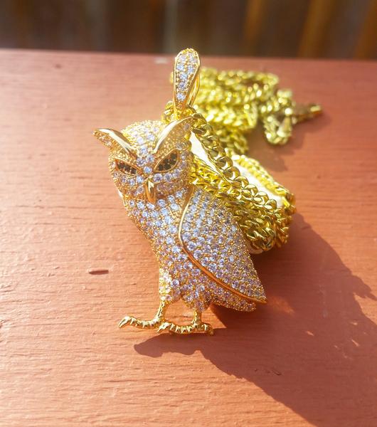 18k Gold Owl Gang Set ( 3 Pieces ) - Drip Culture Jewelry