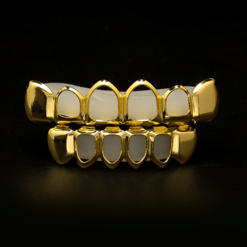 18K Gold Plated Open Face Grillz - Drip Culture Jewelry