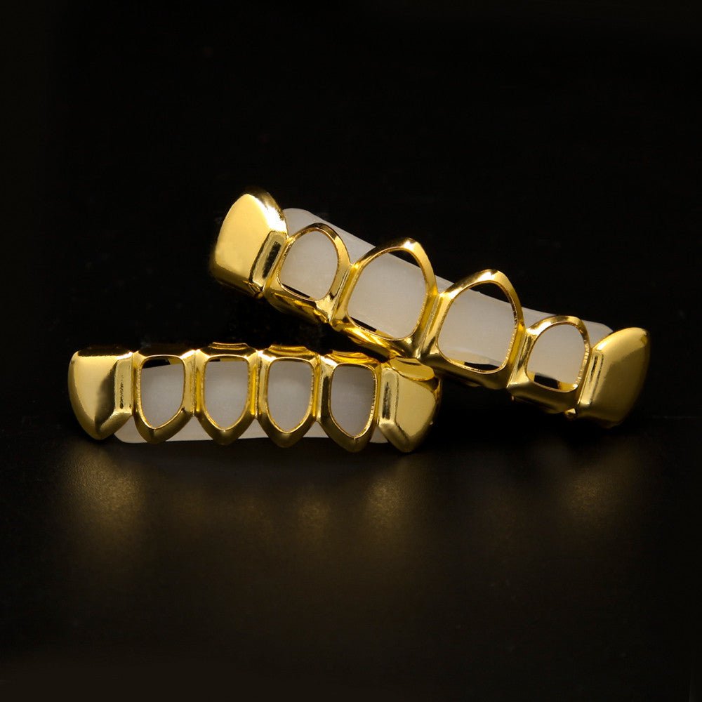 18K Gold Plated Open Face Grillz - Drip Culture Jewelry