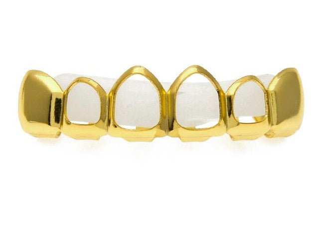 18K Gold Plated Open Face Grillz - Drip Culture Jewelry