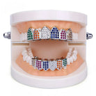 18K Gold Rainbow Diamond Grillz - Drip Culture Jewelry