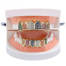 18K Gold Rainbow Diamond Grillz - Drip Culture Jewelry