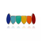18K Gold Rainbow Grillz - Drip Culture Jewelry