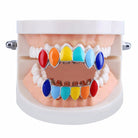 18K Gold Rainbow Grillz - Drip Culture Jewelry