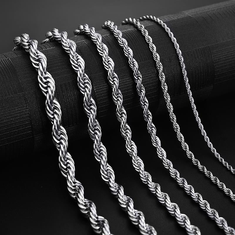 18K Gold Rope Chain - silver rope chain - rope necklace – Drip Culture ...