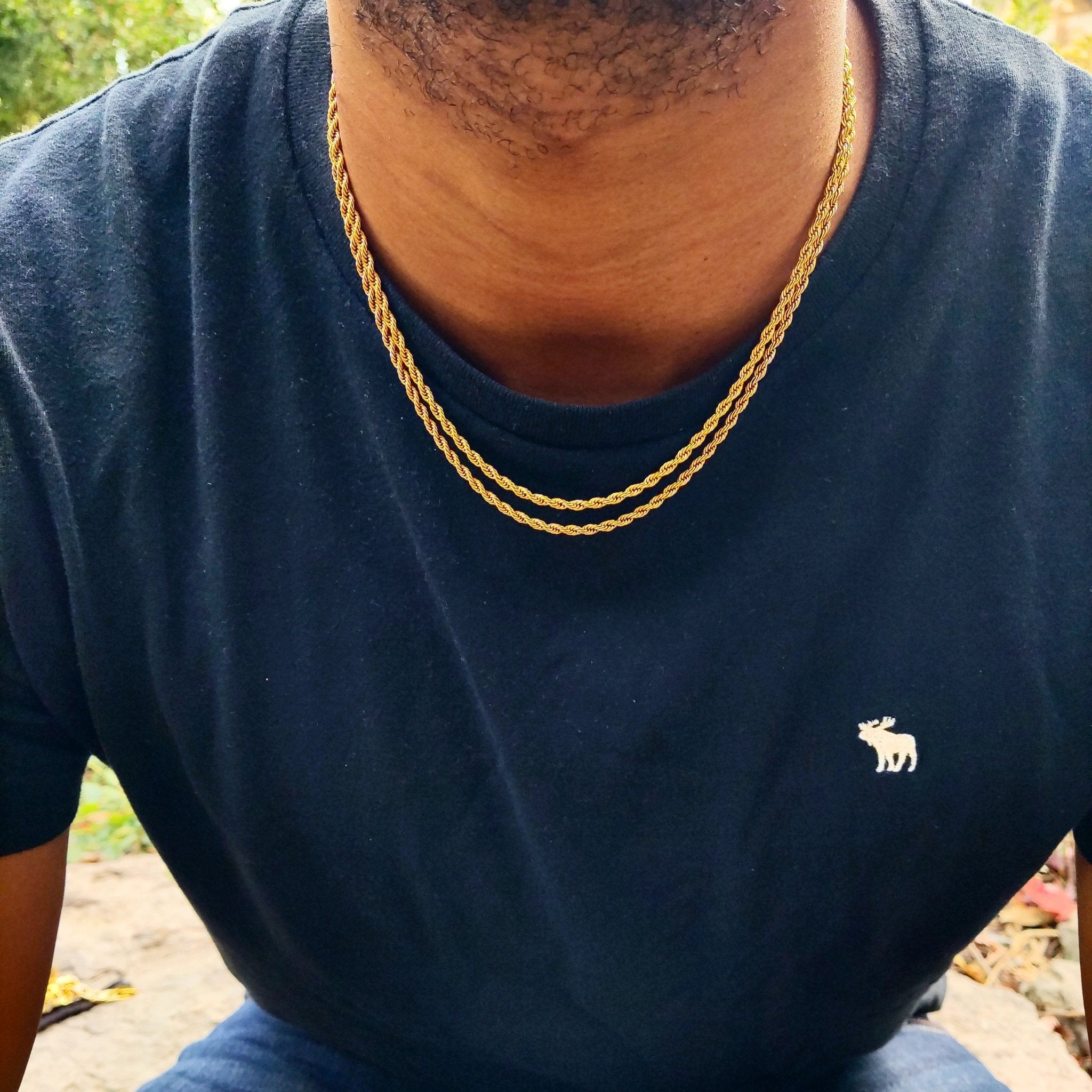 18K Gold Rope Chain - silver rope chain - rope necklace – Drip Culture ...