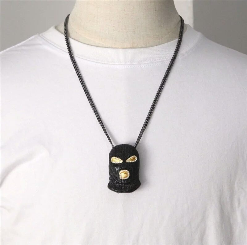 18K Gold Ski Mask Pendant - Drip Culture Jewelry