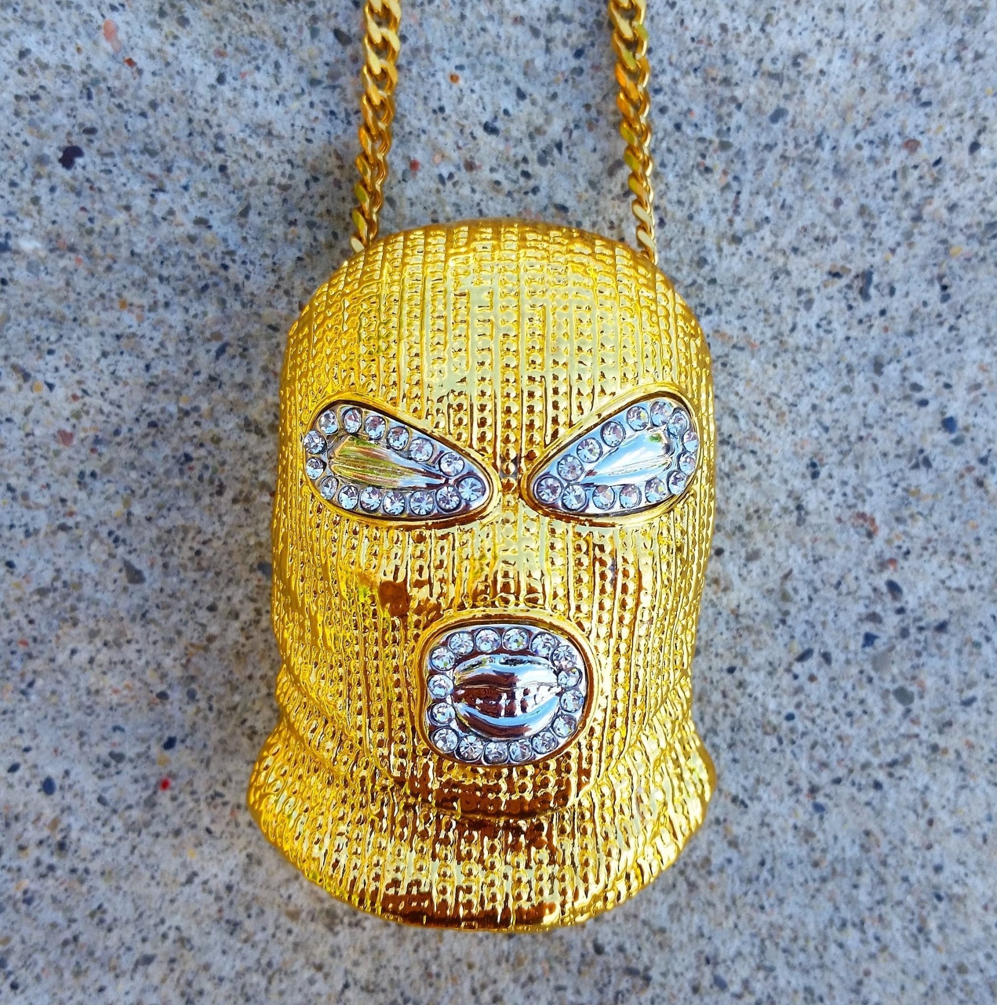 18K Gold Ski Mask Pendant - Drip Culture Jewelry
