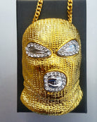 18K Gold Ski Mask Pendant - Drip Culture Jewelry