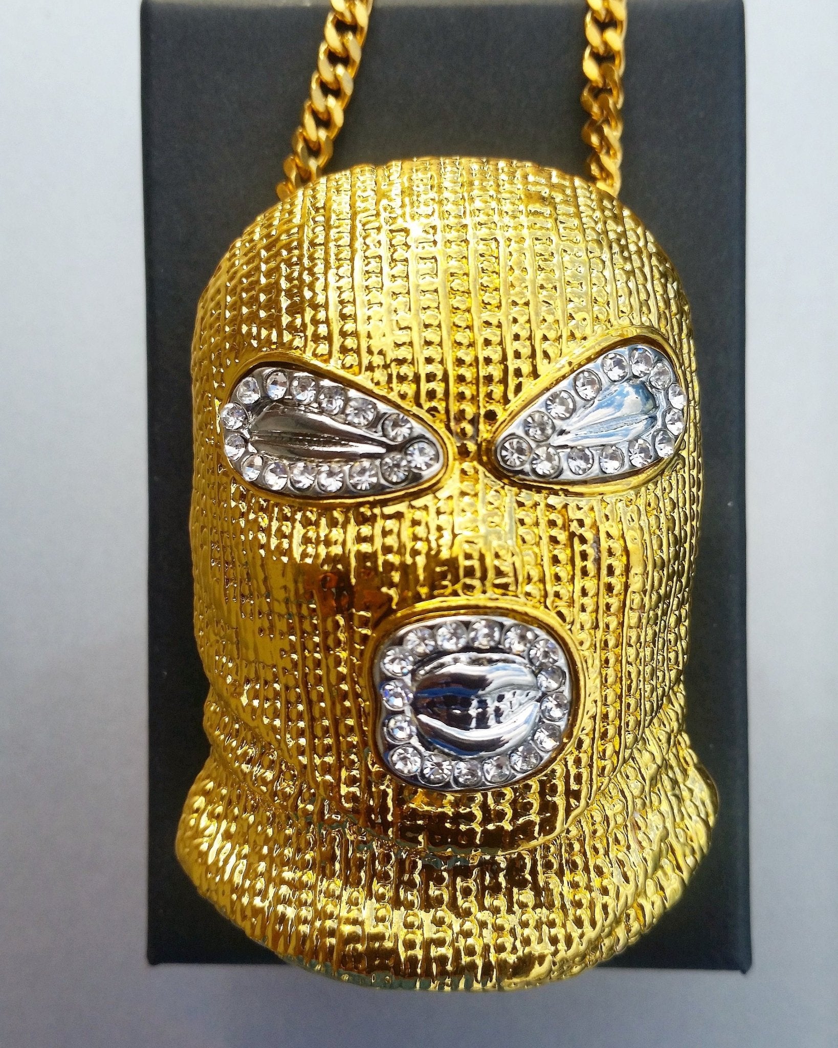 18K Gold Ski Mask Pendant - Drip Culture Jewelry