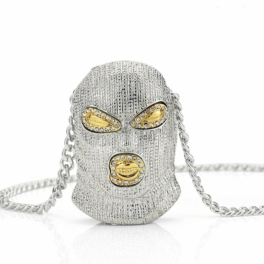 18K Gold Ski Mask Pendant - Drip Culture Jewelry
