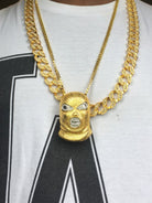 18K Gold Ski Mask Pendant - Drip Culture Jewelry