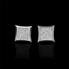 18K Gold Square Diamond Earrings - Drip Culture Jewelry