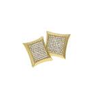 18K Gold Square Diamond Earrings - Drip Culture Jewelry