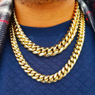 18k Gold Thick Cuban Link Chain (8mm-18mm) - Drip Culture Jewelry